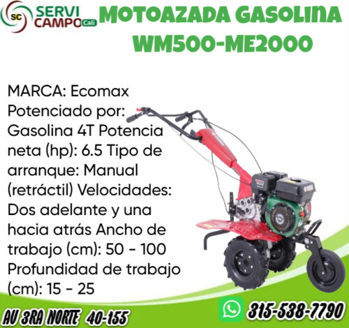 Motoazada Motor Gasolina  Ecomax 6.5hp WM500-ME200